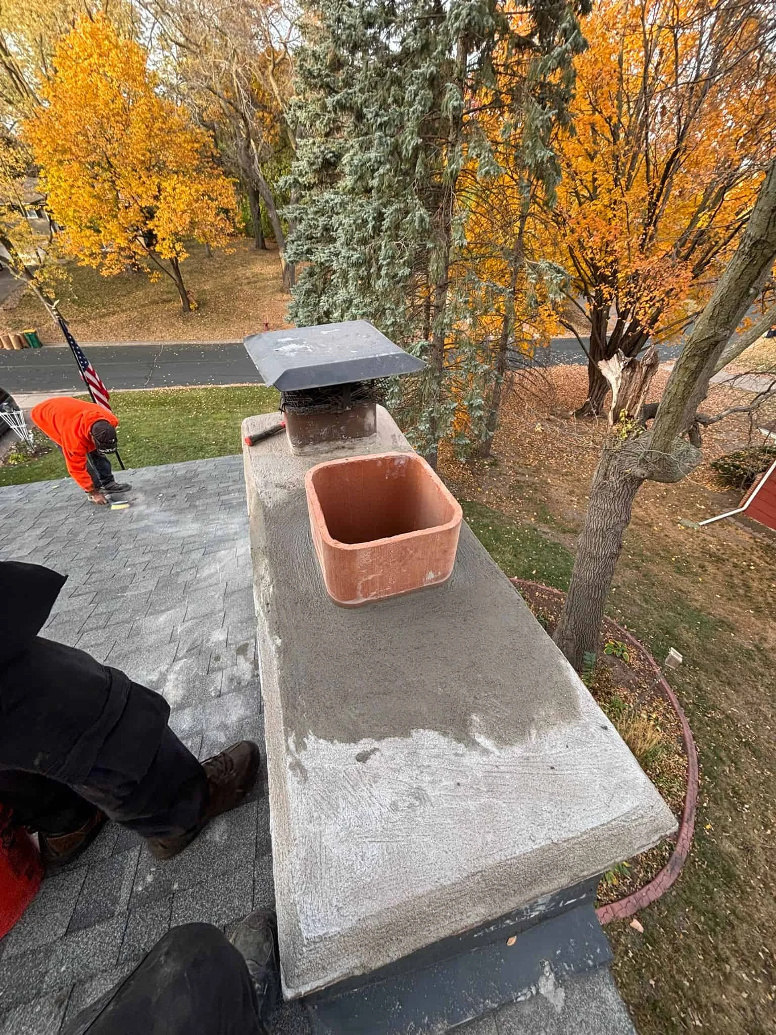 chimney before repair after inspection