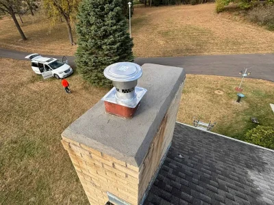 chimney repair during project